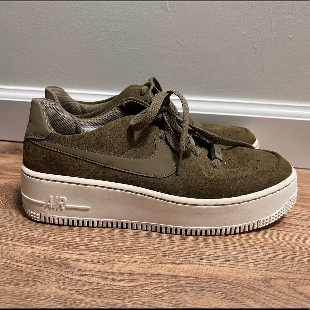 Platform Army Green Nike Air Forces